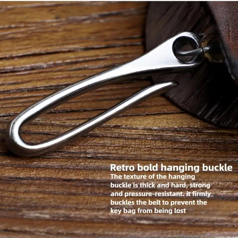 1pc Viking Sporran Portable Bourbon Brown Handcrafted Thick Leather Waist Bag Change Holder Keychain Coin Purse Wallet for Men