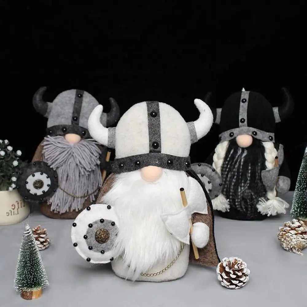 Nordic Viking Gnomes Durable And Reusable Resin Tabletop Statue Decor Plush Gnome Doll Decoration For Fireplace Christmas Tree