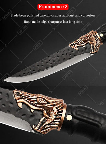 1PCS 6PCS 7PCS Professional Stainless Steel Chef Knife Set Handmade Forged Kitchen Knives Vegetable Cutting Utility Boning Fish