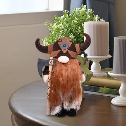 Nordic Viking Gnomes Durable And Reusable Resin Tabletop Statue Decor Plush Gnome Doll Decoration For Fireplace Christmas Tree