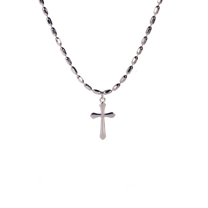 Real Pure 925 Sterling Silver Simple Cross Pendant Necklaces for Men and Women Couples Viking Christian Jewelry Ships from USA