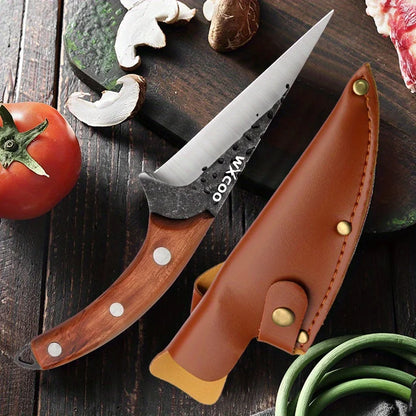 1PC/3PCS Stainless Steel Multipurpose Chef Knife Kitchen Tools Boning Slicing Peeling Filleting Butcher Meat Cleaver Wood Handle