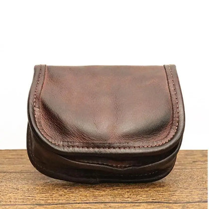 1pc Viking Sporran Retro Style Handcrafted Leather Genuine Cowhid Card Wallet Card Case Pouch Coin Purse Wallet