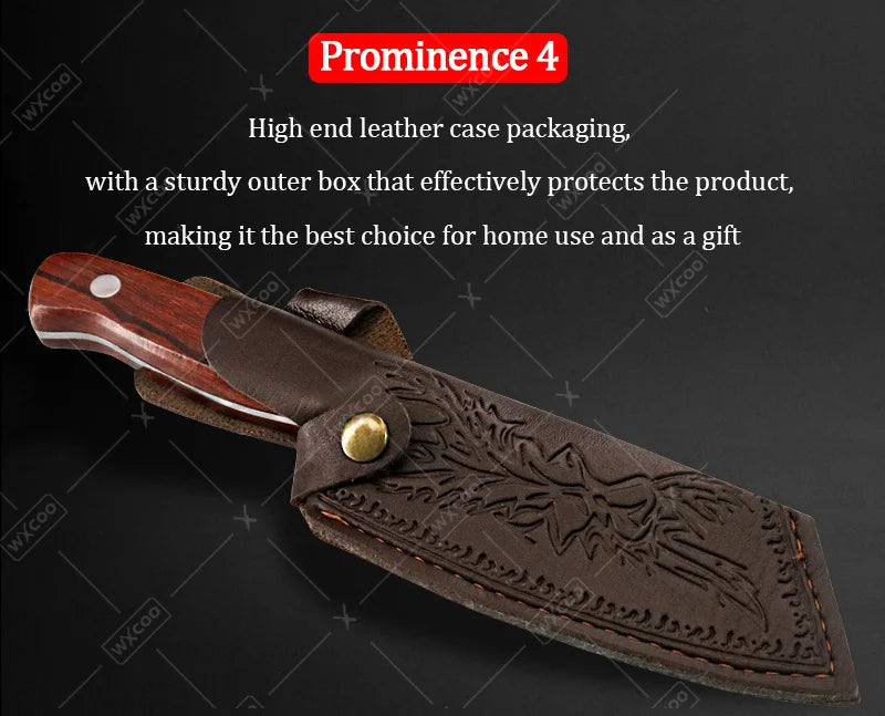 2 PCS Stainless Steel Kitchen Knife Set Mini Butcher Paring Cleavers Multipurpose Hand Forged Utility Cutters for Kitchen