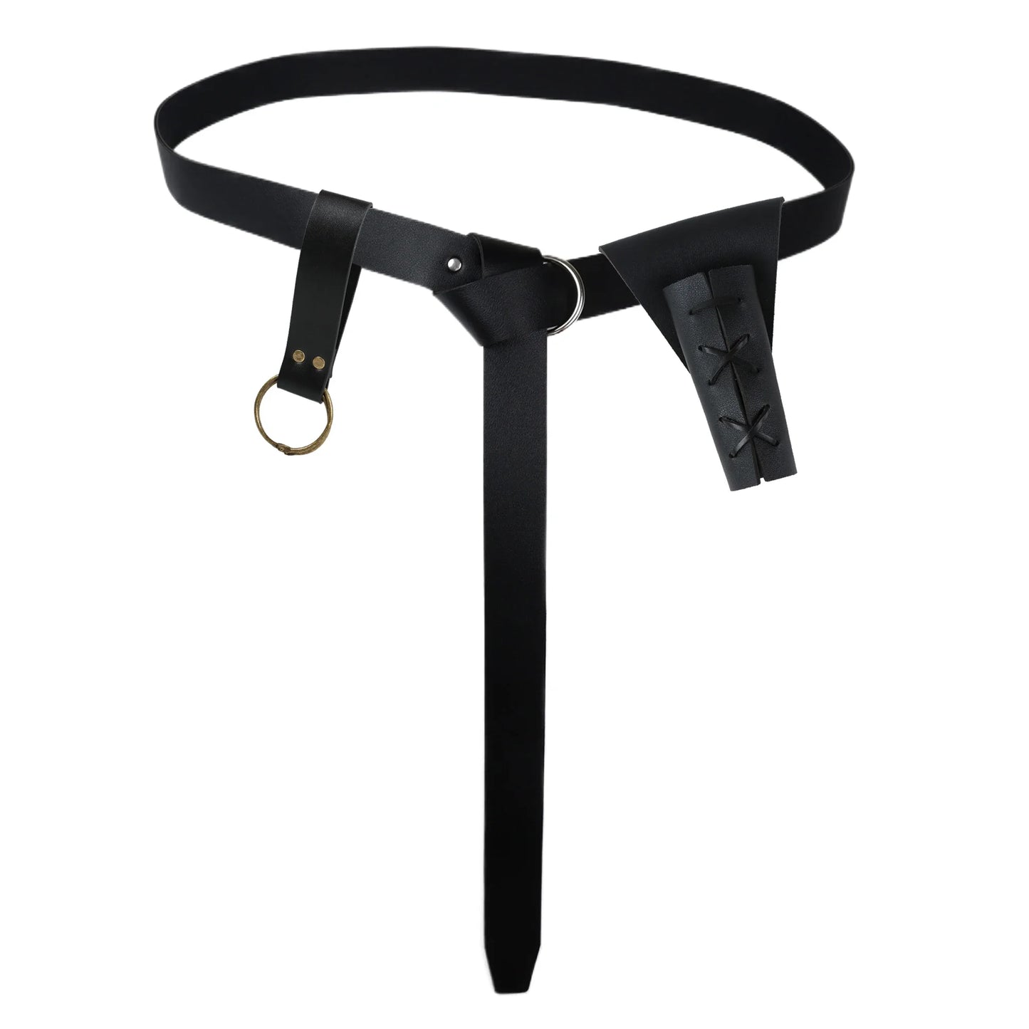 3pcs Vintage Viking Warrior Medieval Knight Belt Scabbard Halloween Cosplay Costume Weapon Accessories