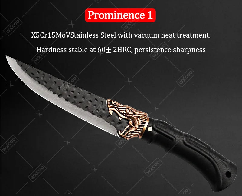 8PCS Professional Kitchen Chef Knife Set Stainless Steel Forged for Cooking Meat Vegetable Fish Utility Cutting
