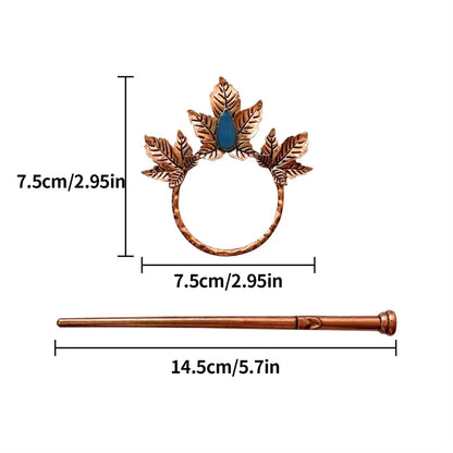 New Gothic Retro Cow Skull Skeleton Moonstone Hair Clips Hairpins for Women Fashion Deer Horn Hair Stick Hair Styling Tools