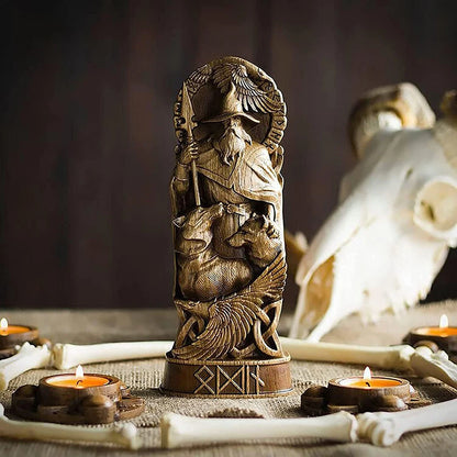4pcs/set Gift Choice Norse Gods Sculpture Ornament Resin Materials Elegant Decoration Unique Style As Shown