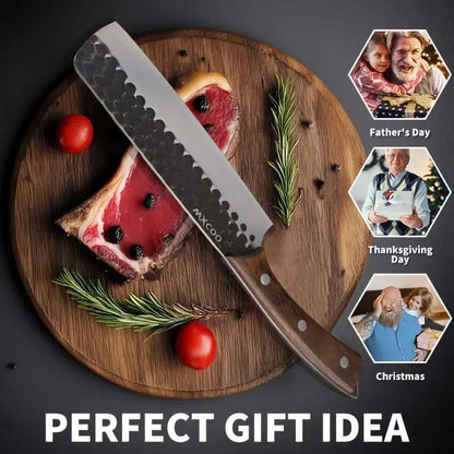 4PCS Stainless Steel Knife Set Handmade Professional High Quality Sharp Multipurpose Kitchenware Forged Mini Cheese Boning Pizza