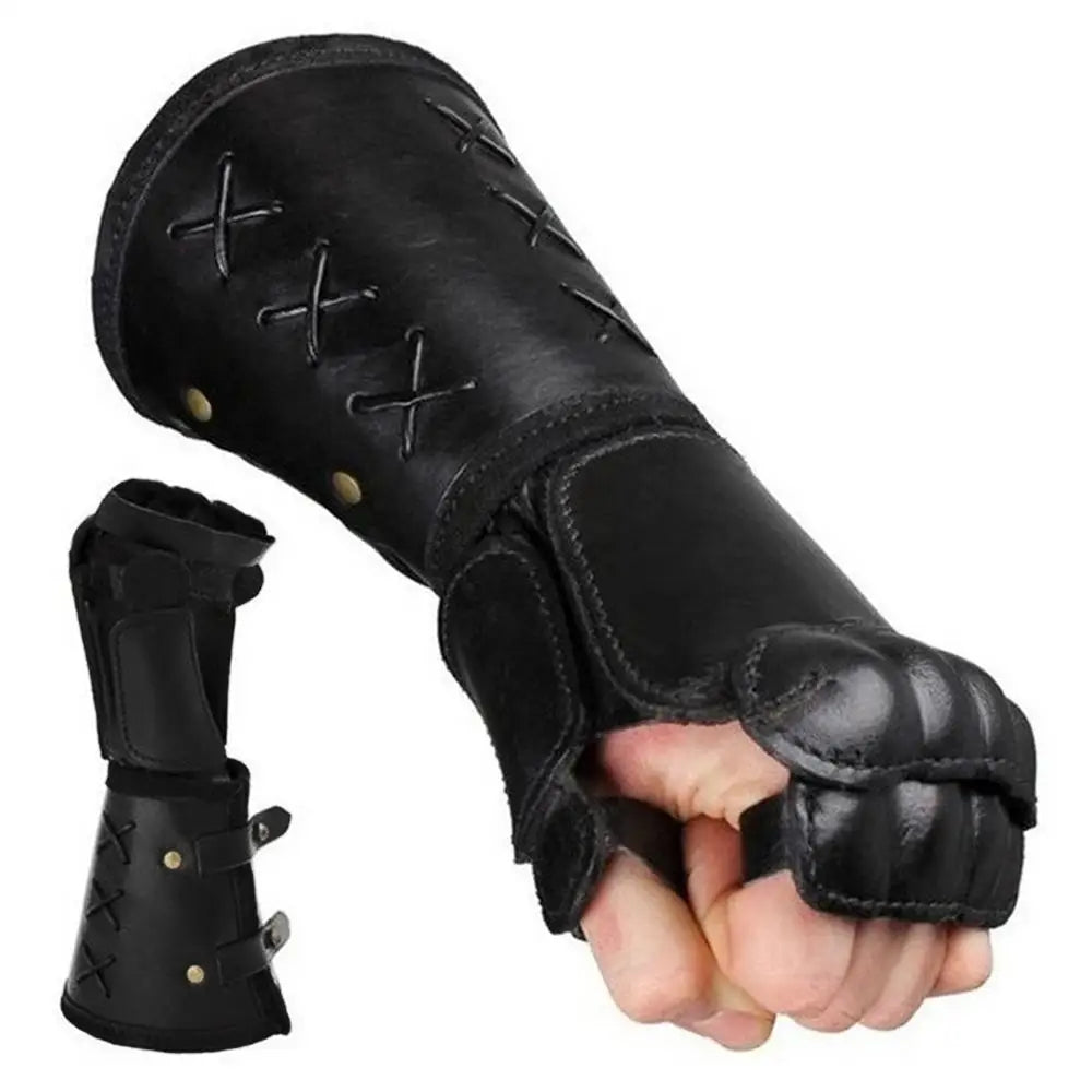 new Medieval Gloves Long Glove Artificial Leather Viking Wrist Guard S – Vikings of Valhalla US