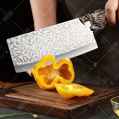 6PCS Professional Kitchen Chef Knife Set Handmade Forged Stainless Steel Meat Cleaver Utility Boning Vegetable Chopper Cutting