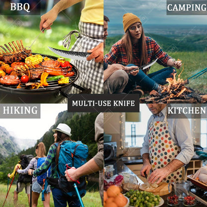1 PC High Carbon Steel Boning Knife Kitchen Chef Knife Professional Multipurpose Cutting Knife With Sheath For Barbecue Cooking