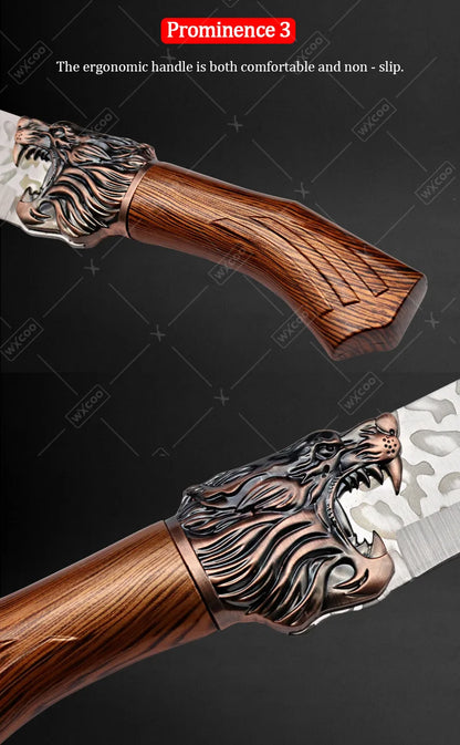 6PCS Professional Kitchen Chef Knife Set Stainless Steel Boning Knife Forged Butcher Knife Utility Knife Vegetable Chopper Meat