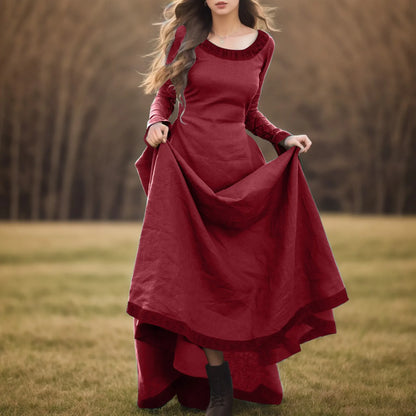 Medieval Robe Dress Long Sleeve Viking