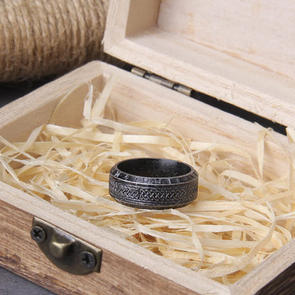 Viking rune stainless steel Celtic ring