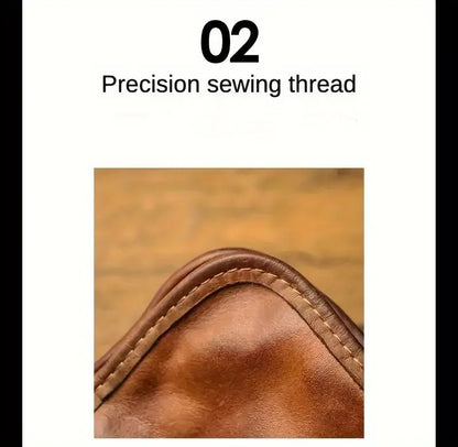 1pc Viking Sporran Retro Style Handcrafted Leather Genuine Cowhid Card Wallet Card Case Pouch Coin Purse Wallet