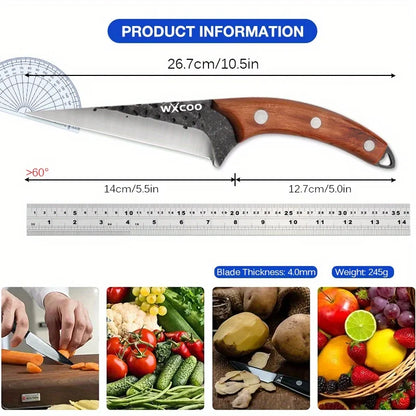 1PC/3PCS Stainless Steel Multipurpose Chef Knife Kitchen Tools Boning Slicing Peeling Filleting Butcher Meat Cleaver Wood Handle