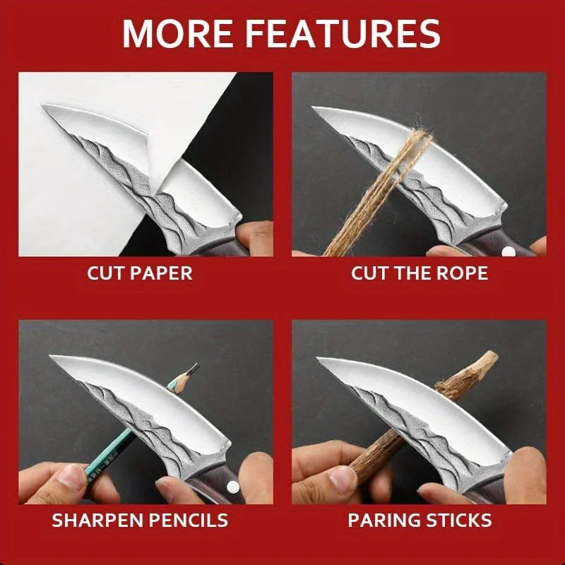 Kitchen Knife Meat Professional Stainless Steel Cleaver Boning Slicer Butcher Fruit Camping Multipurpose Sharp Knife