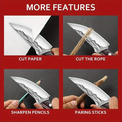 Kitchen Knife Meat Professional Stainless Steel Cleaver Boning Slicer Butcher Fruit Camping Multipurpose Sharp Knife