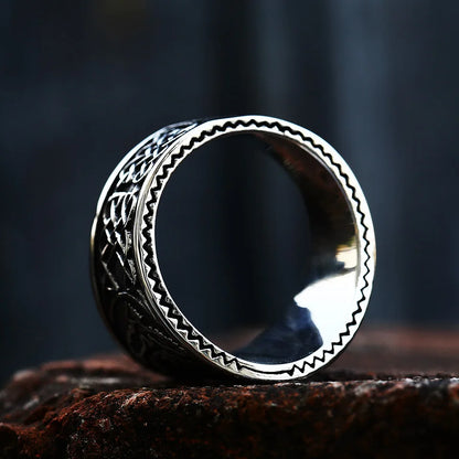 Stainless Steel Tree of Life Signet Ring