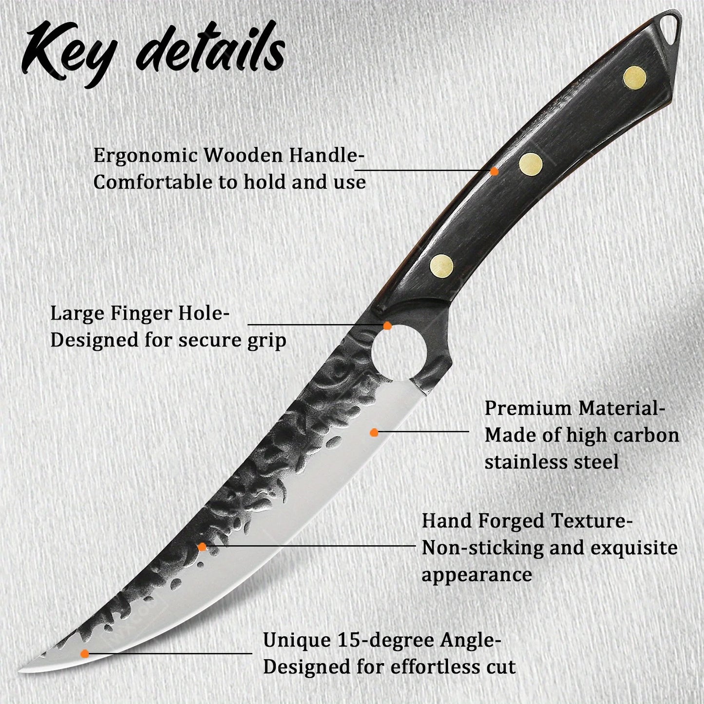 3Pcs Multipurpose Mini Knife Set Stainless Steel Pocket Knife High Carbon Chef Knife with Laser Damascus Pattern