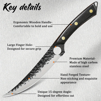 3Pcs Multipurpose Mini Knife Set Stainless Steel Pocket Knife High Carbon Chef Knife with Laser Damascus Pattern
