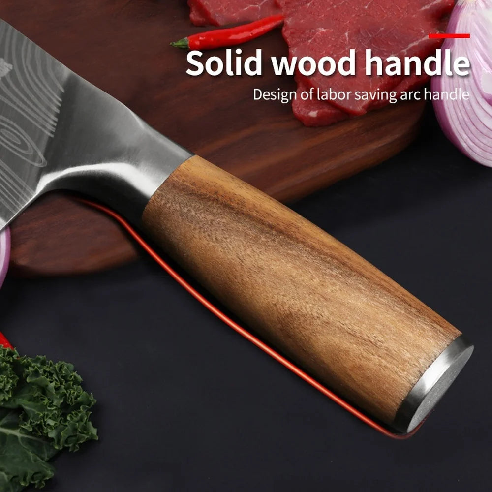 Damascus Kitchen Knife Cleaver Cooking Knives Stainless Steel Chinese Knife Slicer Chef Knife Cutter Kitchen Tools For Home