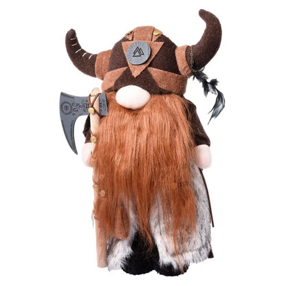 Nordic Viking Gnomes Durable And Reusable Resin Tabletop Statue Decor Plush Gnome Doll Decoration For Fireplace Christmas Tree