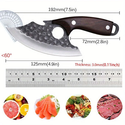 3 Pcs Stainless Steel Chef Knife Set Hand Forged Kitchen Cutters Boning Slicing Butcher Utility Paring Cleavers