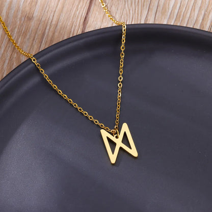 Viking Rune Necklace for Women Norse Runic Letter Pendant Necklaces Minimalist Nordic Stainless Steel Jewelry Christmas Gift