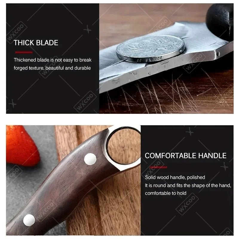 Kitchen Knife Meat Professional Stainless Steel Cleaver Boning Slicer Butcher Fruit Camping Multipurpose Sharp Knife