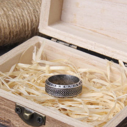 Viking rune stainless steel Celtic ring