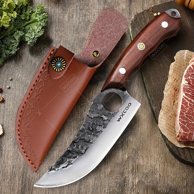 1 PC Kitchen Chef Knife Stainless Steel Multipurpose Boning Knife with Sheath Professional Cooking Knife Utility Kitchen Fish