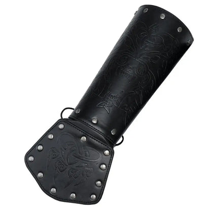 Medieval Arm Gauntlets Feather Viking Wrist And Hand Bracer Nordic Viking Style Hand Guard Costume For Playing Roles For Cosplay