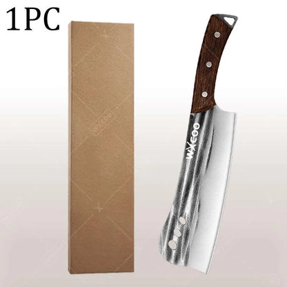 1 PC/3 PCS Stainless Steel Meat Cleaver Sharp Boning Knife Kitchen Utility Knife Handmade Forged Multipurpose Tool Wooden Handle