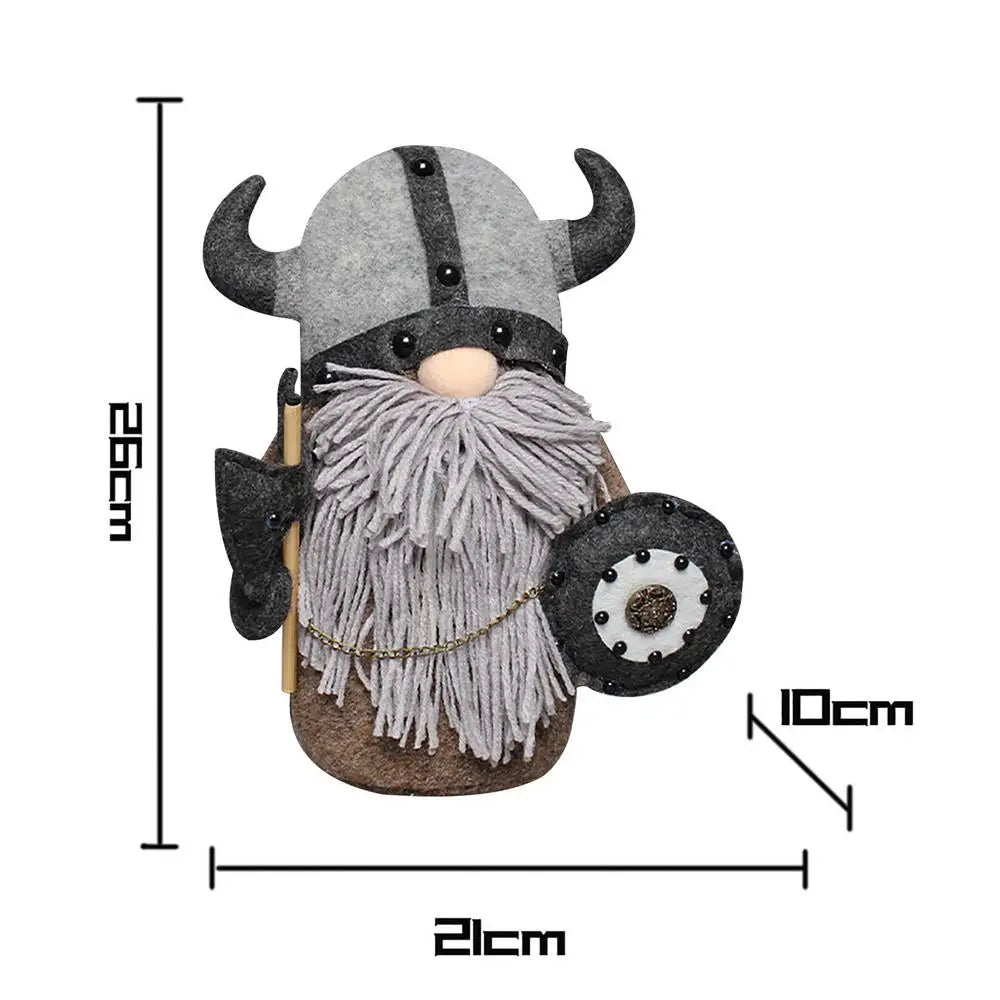 Nordic Viking Gnomes Durable And Reusable Resin Tabletop Statue Decor Plush Gnome Doll Decoration For Fireplace Christmas Tree