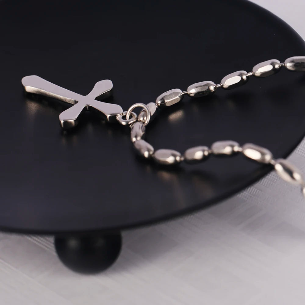 Real Pure 925 Sterling Silver Simple Cross Pendant Necklaces for Men and Women Couples Viking Christian Jewelry Ships from USA
