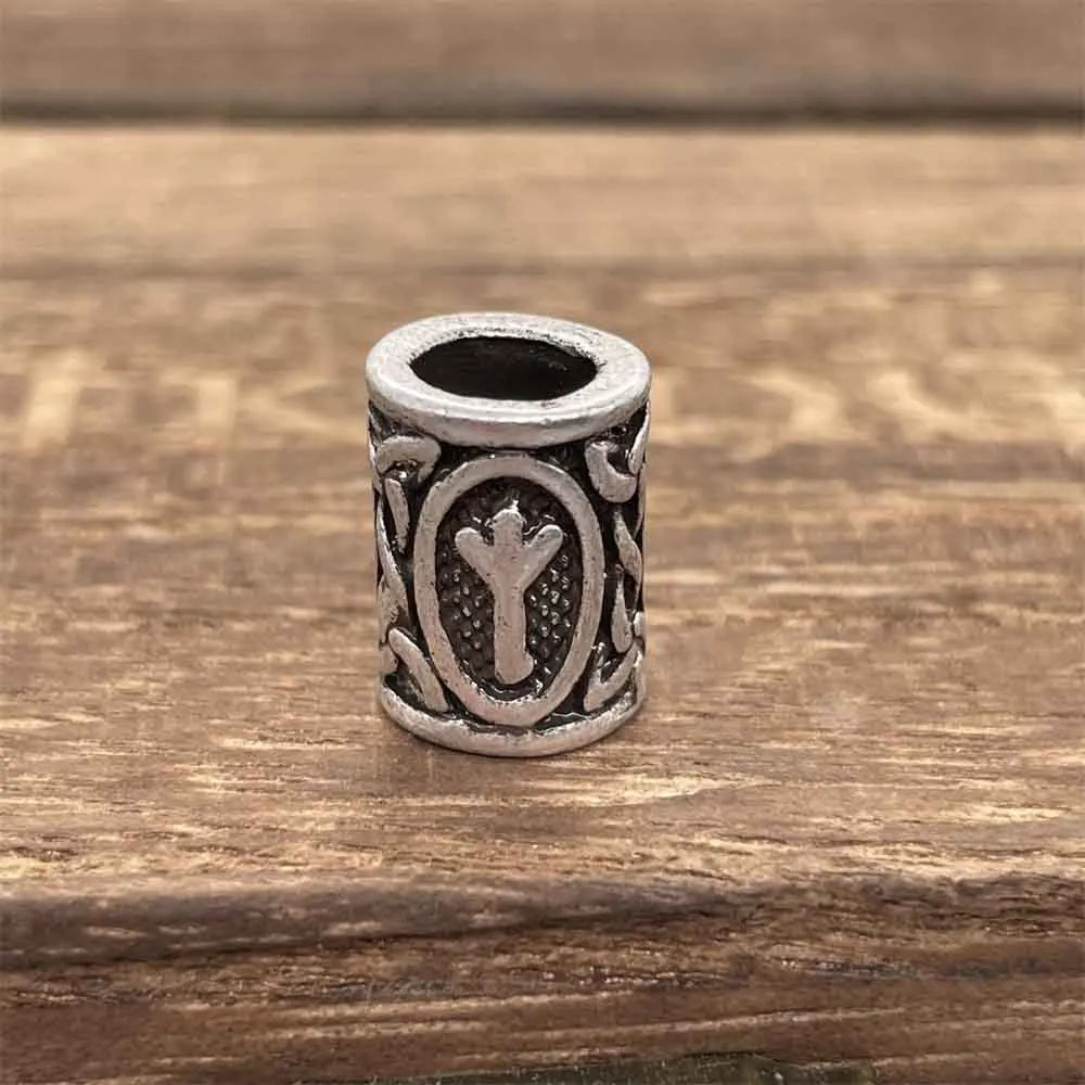 Tree Of Life Norse Runes Metal Bead Viking Jewelry