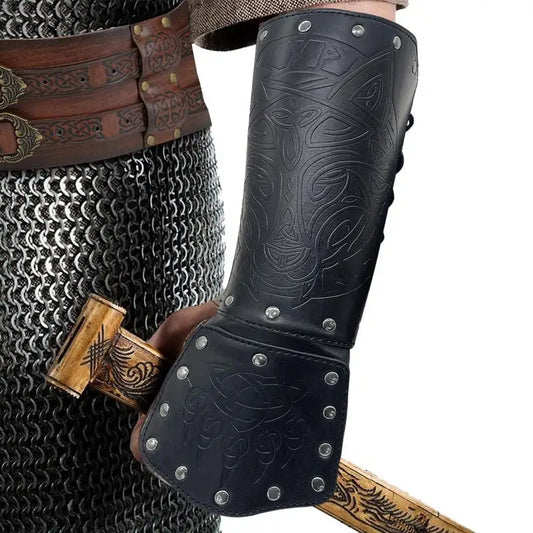 Viking Faux Leather Bracers