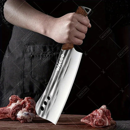 1 PC/3 PCS Stainless Steel Meat Cleaver Sharp Boning Knife Kitchen Utility Knife Handmade Forged Multipurpose Tool Wooden Handle