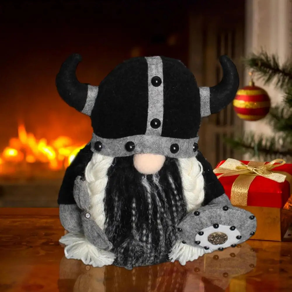 Nordic Viking Gnomes Durable And Reusable Resin Tabletop Statue Decor Plush Gnome Doll Decoration For Fireplace Christmas Tree