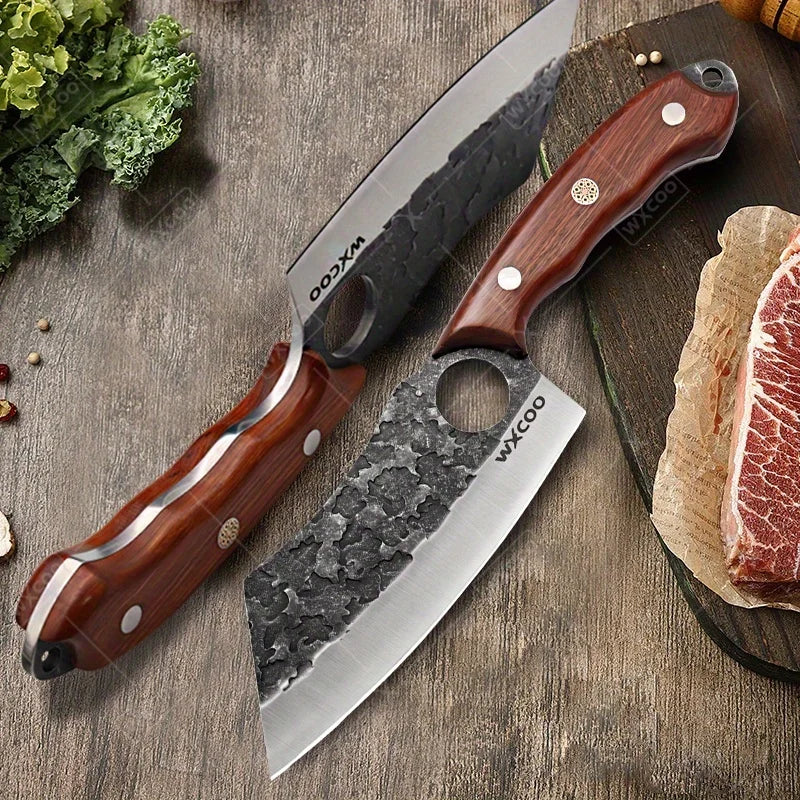 3 PCS Stainless Steel Boning Knife Set Professional High Quality Sharp Handmade Forged Kitchen Utility Cutting Knives