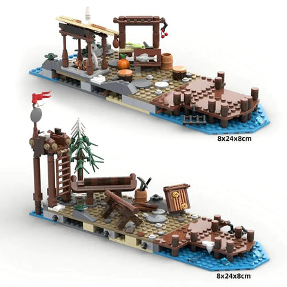 Building Blocks Viking Village Village Expansion Brick Model Set Toy 21343 Set 584 Bricks Retro rural Areas Building Blocks