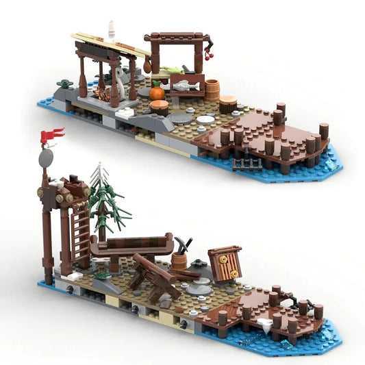 Building Blocks Viking Village Village Expansion Brick Model Set Toy 21343 Set 584 Bricks Retro rural Areas Building Blocks
