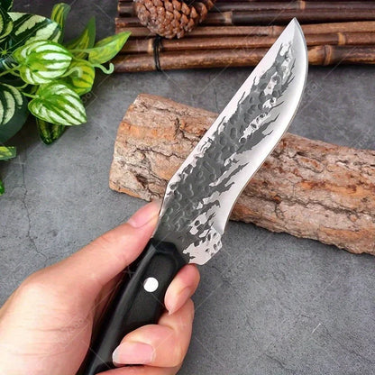 2PCS Stainless Steel Knife Handmade Forged Cleaver Boning Fish Barbecue Camping Outdoor Kitchen Knife