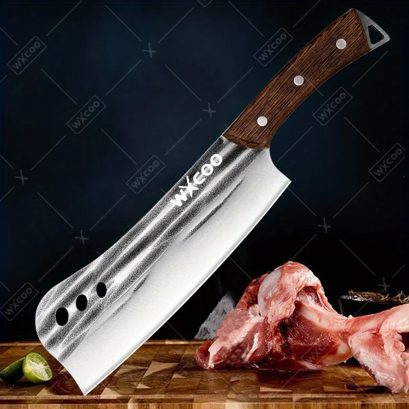 1 PC/3 PCS Stainless Steel Meat Cleaver Sharp Boning Knife Kitchen Utility Knife Handmade Forged Multipurpose Tool Wooden Handle