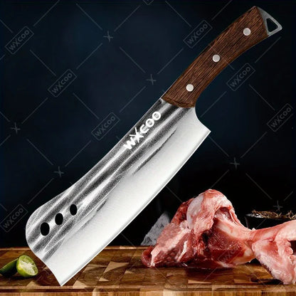 1 PC/3 PCS Stainless Steel Meat Cleaver Sharp Boning Knife Kitchen Utility Knife Handmade Forged Multipurpose Tool Wooden Handle