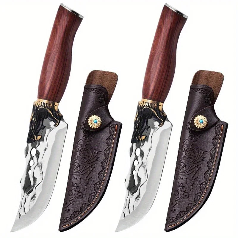 Forged Boning Knife Stainless Steel Professional Kitchen Utility Knife Butcher Chef Meat Fish Vegetable Chopper Santoku Cutting