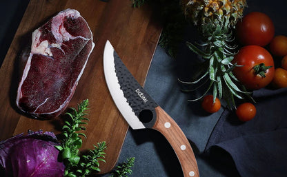 Kitchen Upgraded Viking Knives with Sheath Hand Forged Butcher for Meat Cutting Japanese Cooking Sharp Cleaver Chef and Outdoor