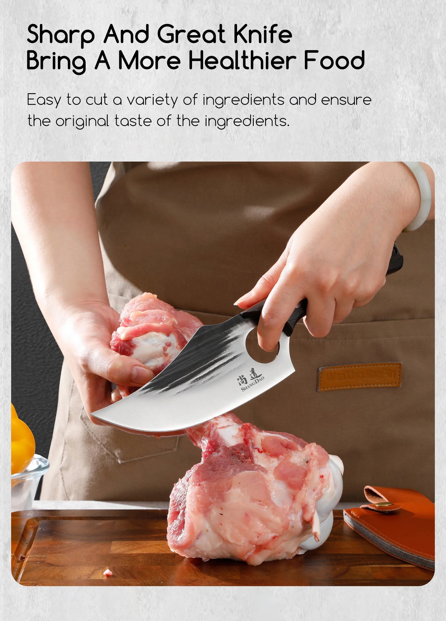 SHANGDAO Boning Knives 6 ″ Viking Boning Knife for Meat Cutting, High Quality Stainless Steel Hand Forged Blade & Wood Handle
